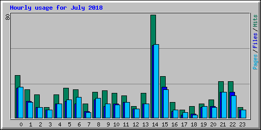 Hourly usage for July 2018